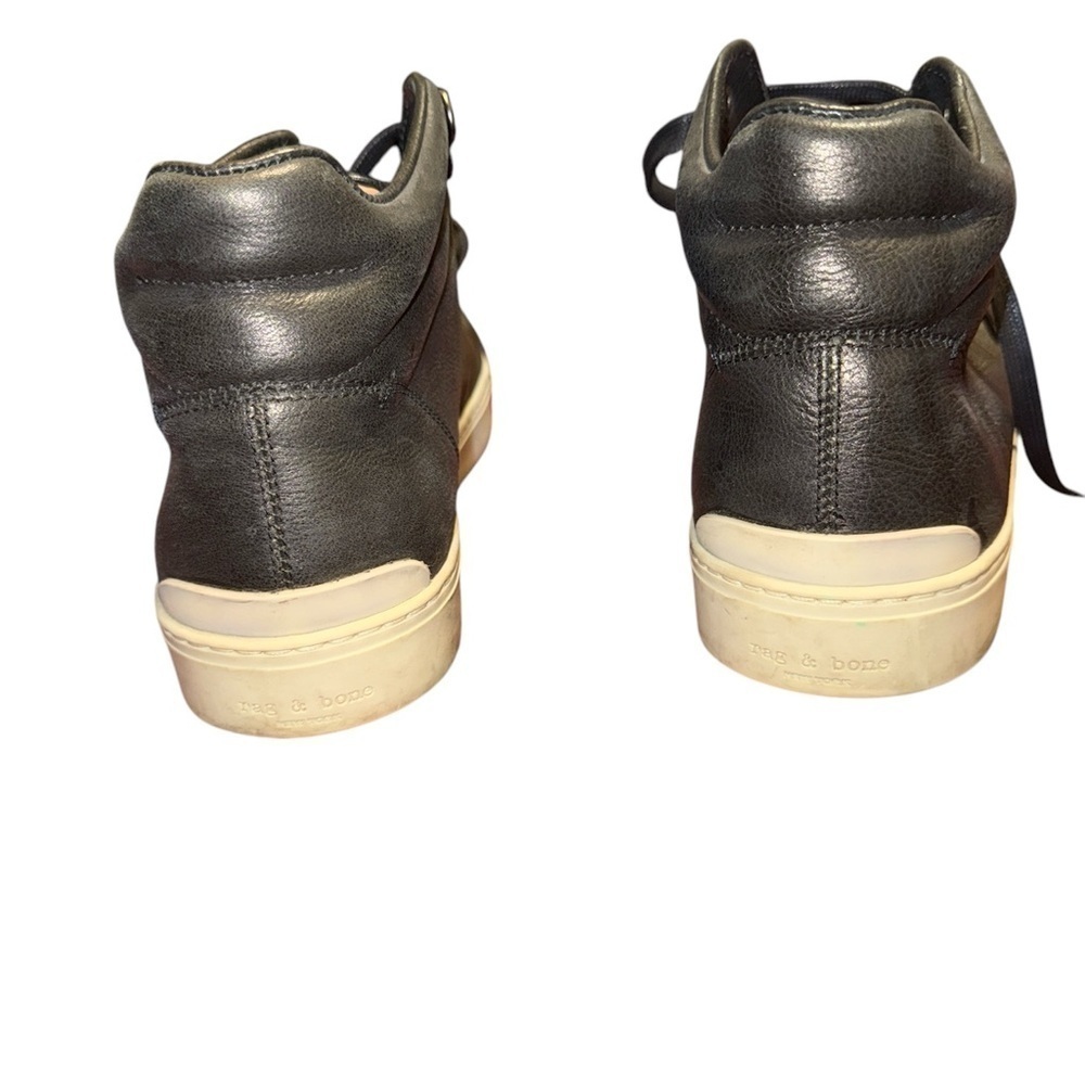 Rag & Bone Black Leather Sneakers - Picture 6 of 7